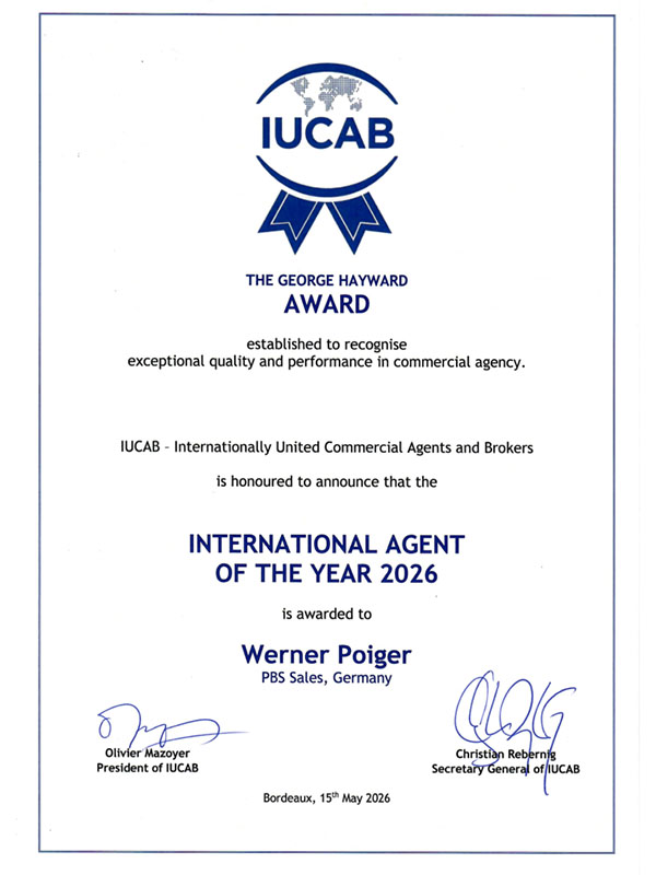 George Hayward Award certificate